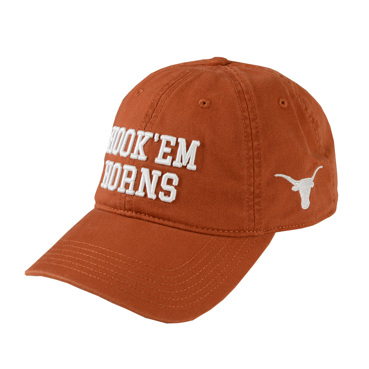 Texas Longhorn  Legacy EZA Relaxed  Cap with Embordered Hook'Em (2 Colors ) (2316194)