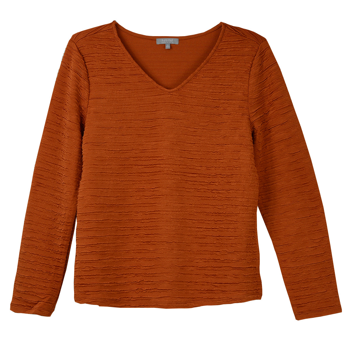 Habitat Lustre Lines V- Neck Top (Style 23314)(Paprika)