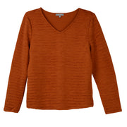 Habitat Lustre Lines V- Neck Top (Style 23314)(Paprika)