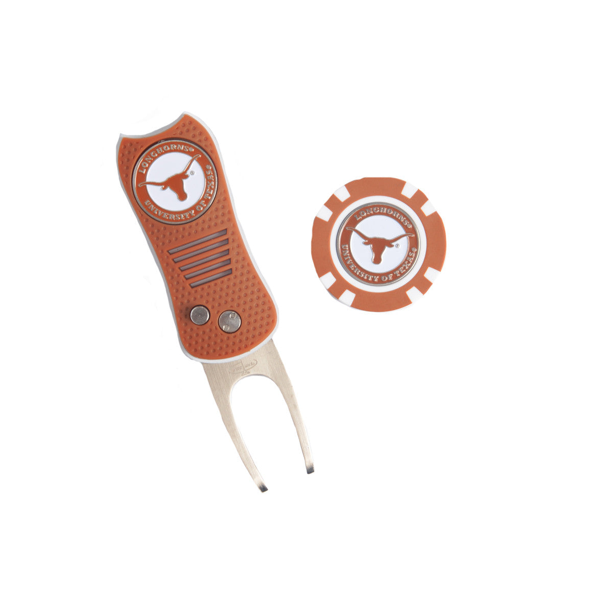 Texas Longhorn Switchfix & Golf Chip Set (In Tin)Ball Marker and Divot Repair Tool (23353)