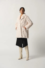 Joseph Ribkoff Faux Fur Coat Coat (C233942-20)  Size Xl
