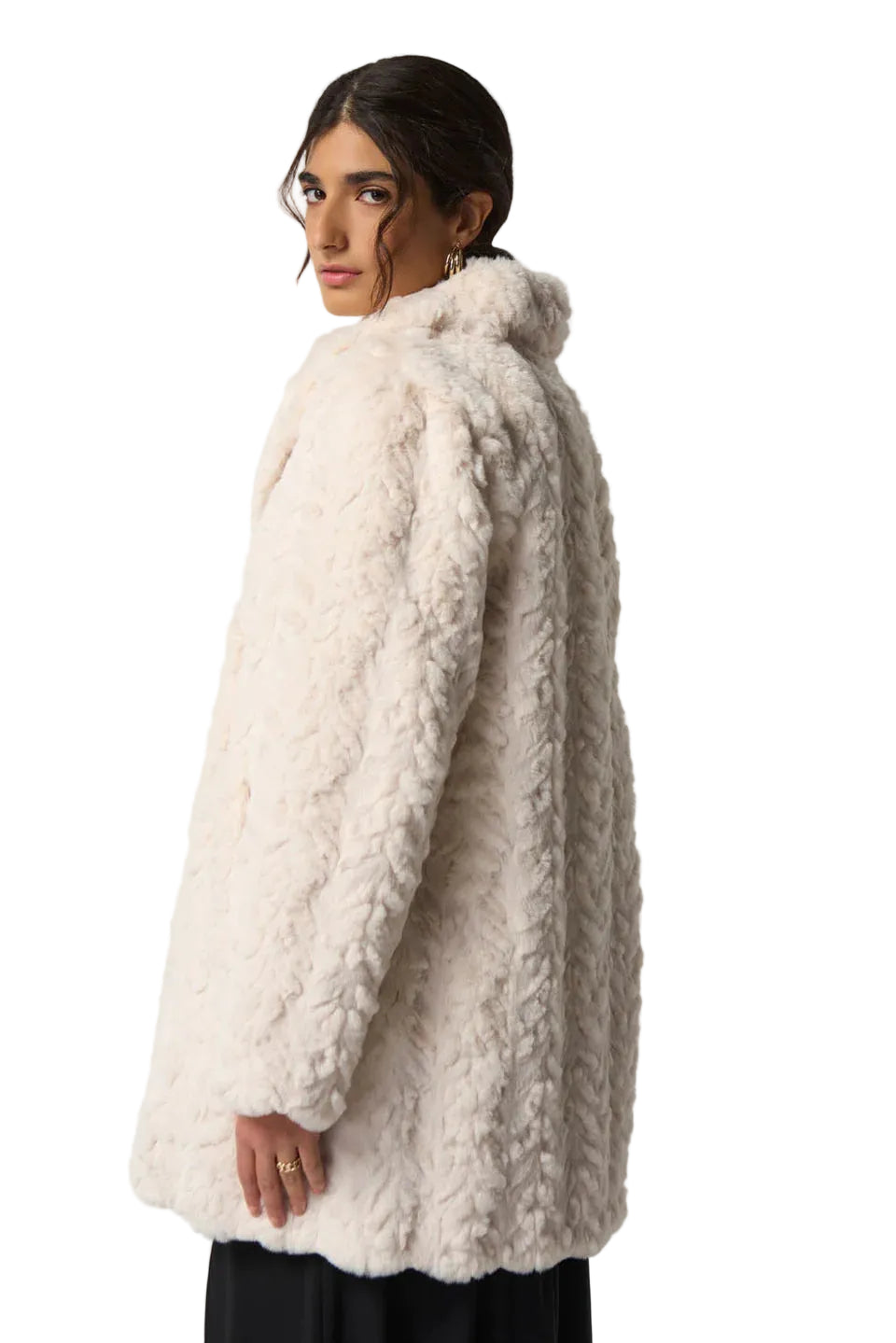 Joseph Ribkoff Faux Fur Coat Coat (C233942-20)  Size Xl