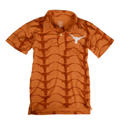 Texas Longhorn Wes & Willy Youth Allover Longhorn Logos Tee (2339Tex)(Borange)