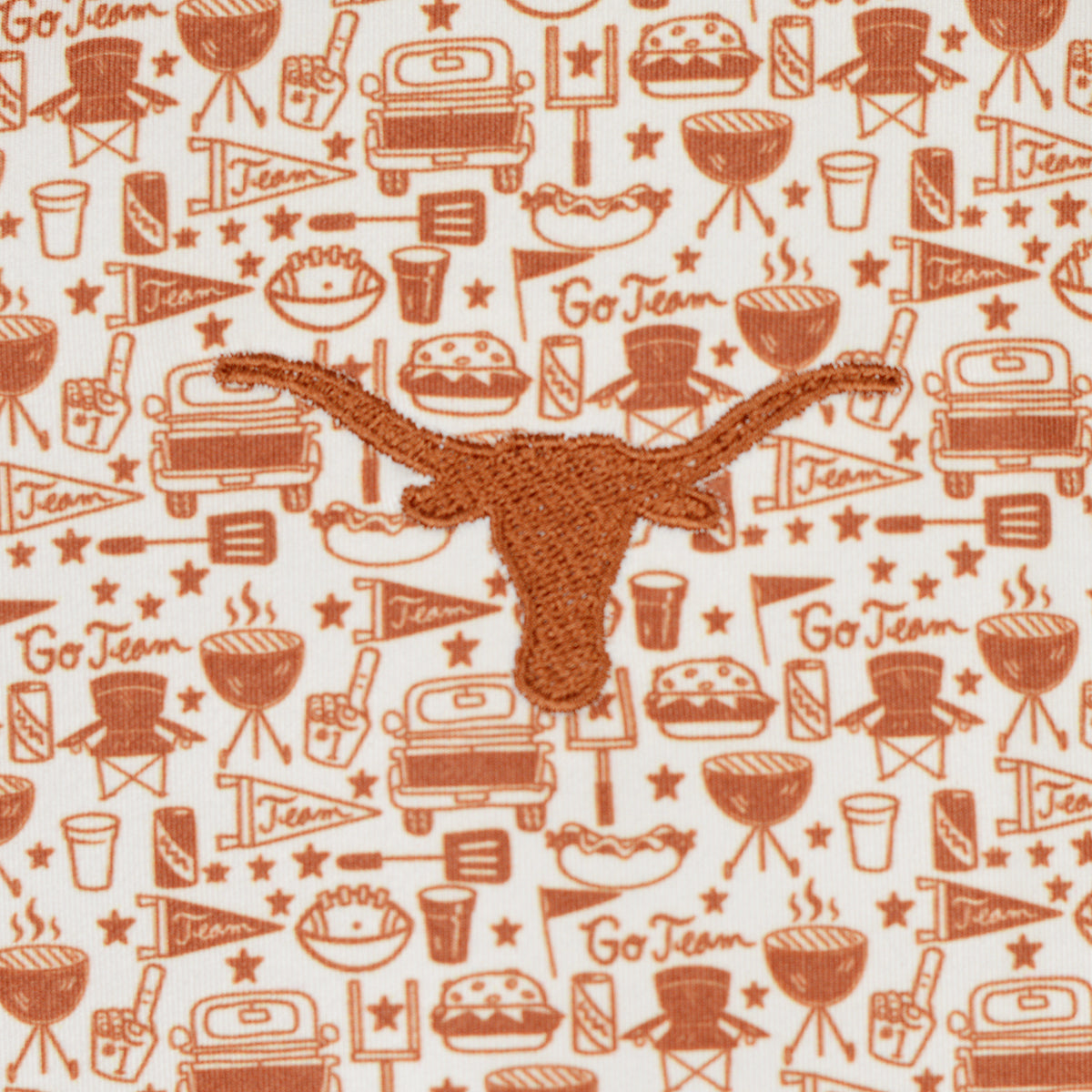 Texas Longhorn Wes & Willy Men's All Over Tailgate Print Embroidered Logo Polo (2348TEX)