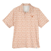 Texas Longhorn Wes & Willy Men's All Over Tailgate Print Embroidered Logo Polo (2348TEX)