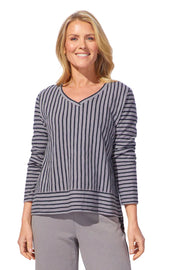 Escape Santa Barbara Stripe Easy V Tee (2 Colors) (23540)