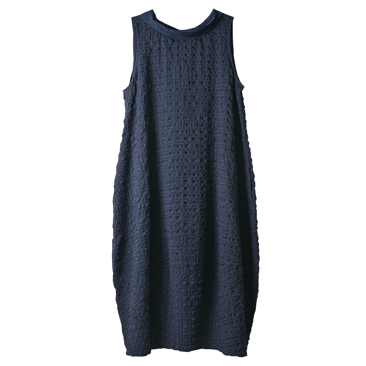 Joseph Ribkoff Textured Woven Cocoon  Sleeveless Dress (241204)(Midnight Blue)