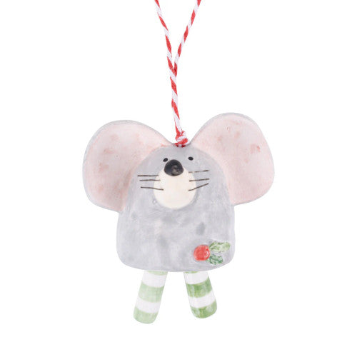 Glory Haus Ceramic Dangling Legs Mouse Ornament