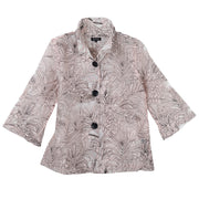 Damee Tropical Jacquard Organza Jacket (PNK)