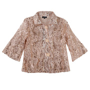 Damee Rosegold Sequin Embroidered Jacket