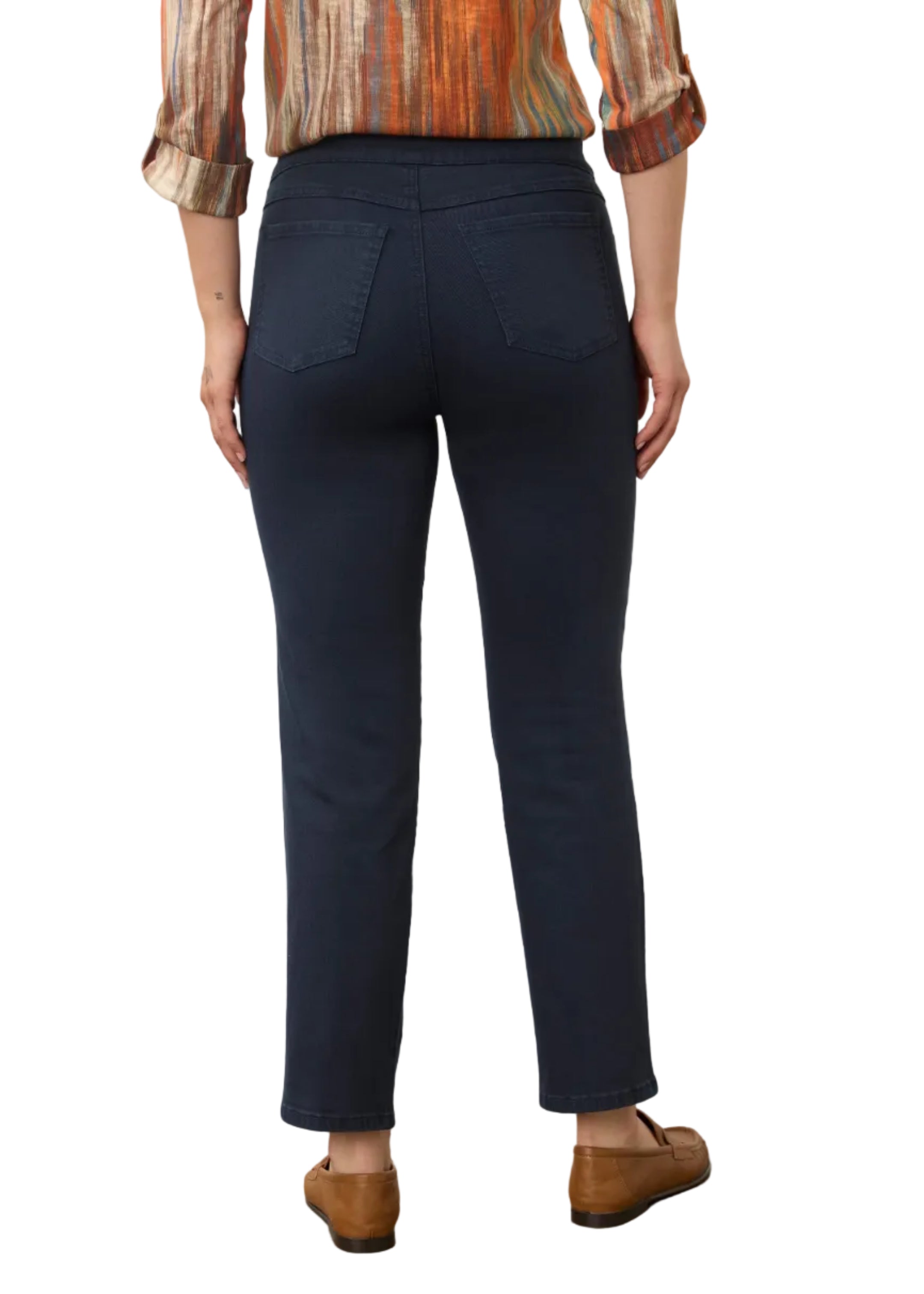 FDJ French Dressing Pull-on Straight Ankle Jeans (2430511)(Blue Berry)