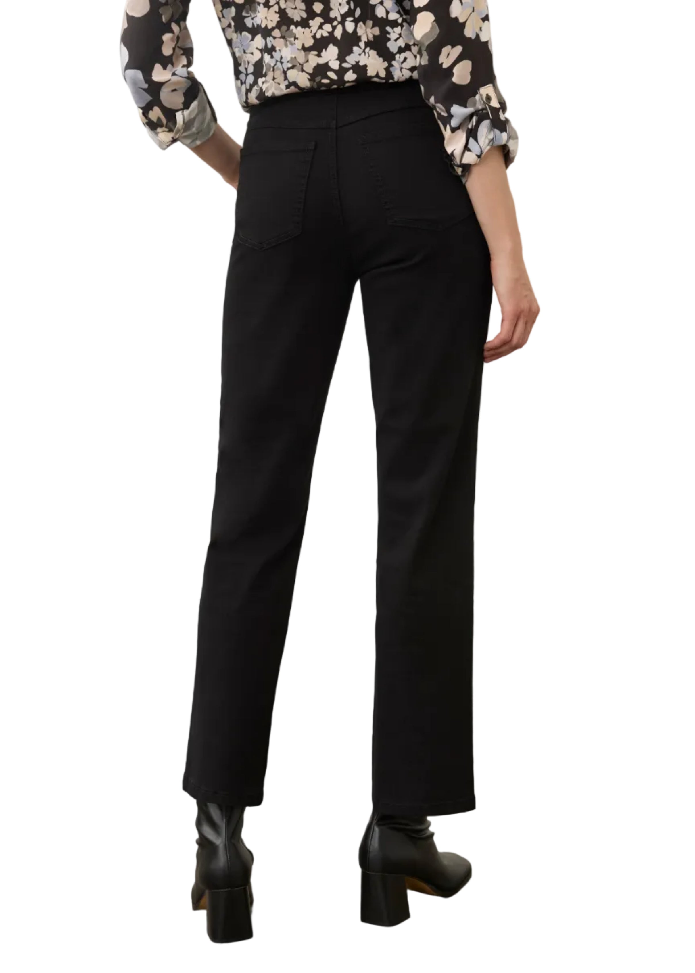 FDJ French Dressing Pull-on Straight Ankle Jeans (2430511)(Black)