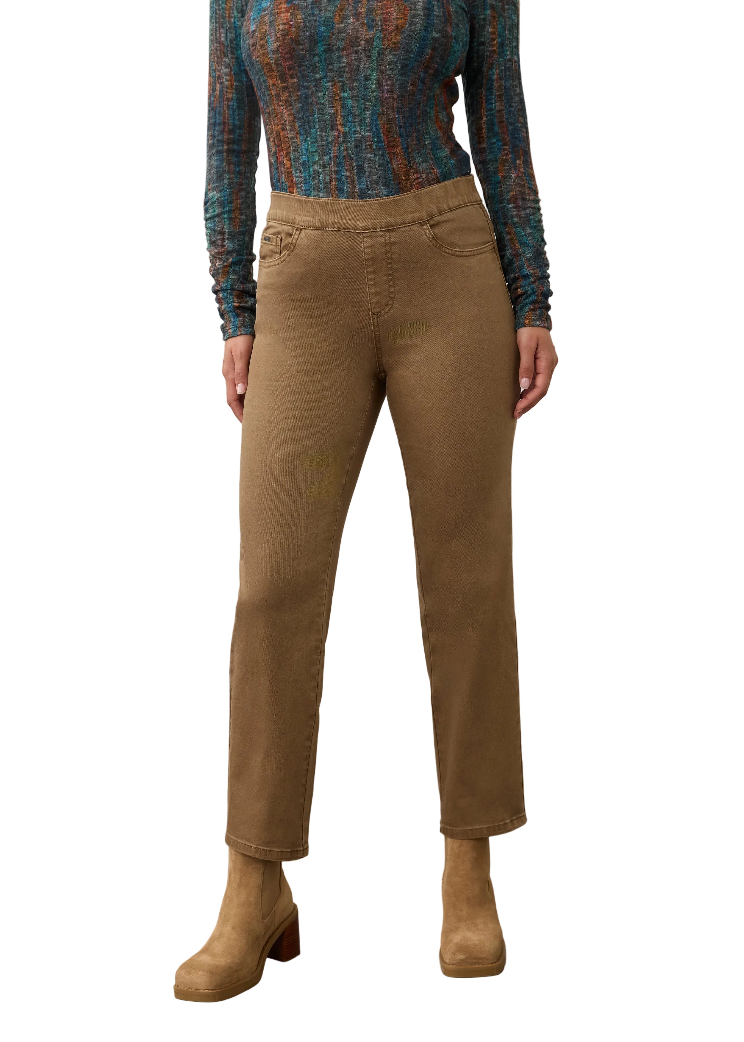 FDJ French Dressing Pull-on Straight Ankle Jeans (2430511)(Maple)