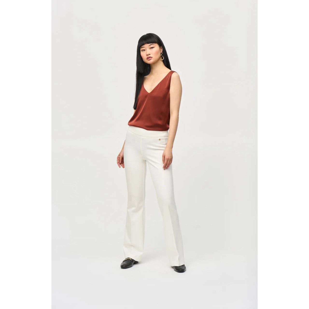 Joseph Ribkoff Satin Sleeveless Top Cinnamon