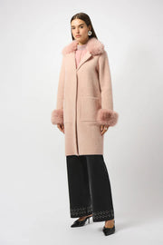 Joseph Ribkoff Long Sleeve Pink Coat (Size XL/Color 3647 Pink)