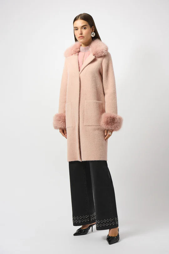 Joseph Ribkoff Long Sleeve Pink Coat (Size XL/Color 3647 Pink)