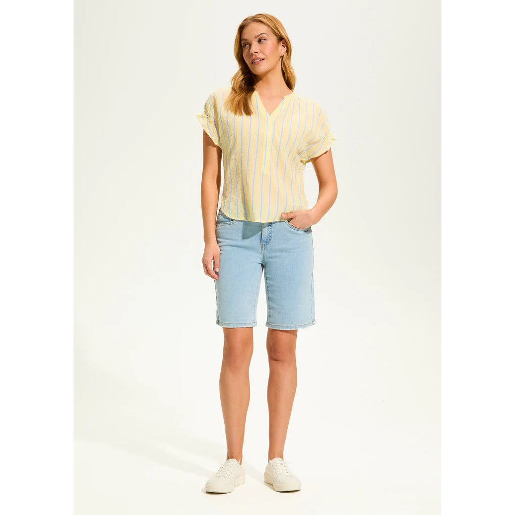 FDJ French Dressing Olivia Powder Wash Bermuda Jean Shorts