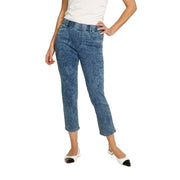FDJ French Dressing Floral Jacquard Print Pull-On Straight Crop Jeans