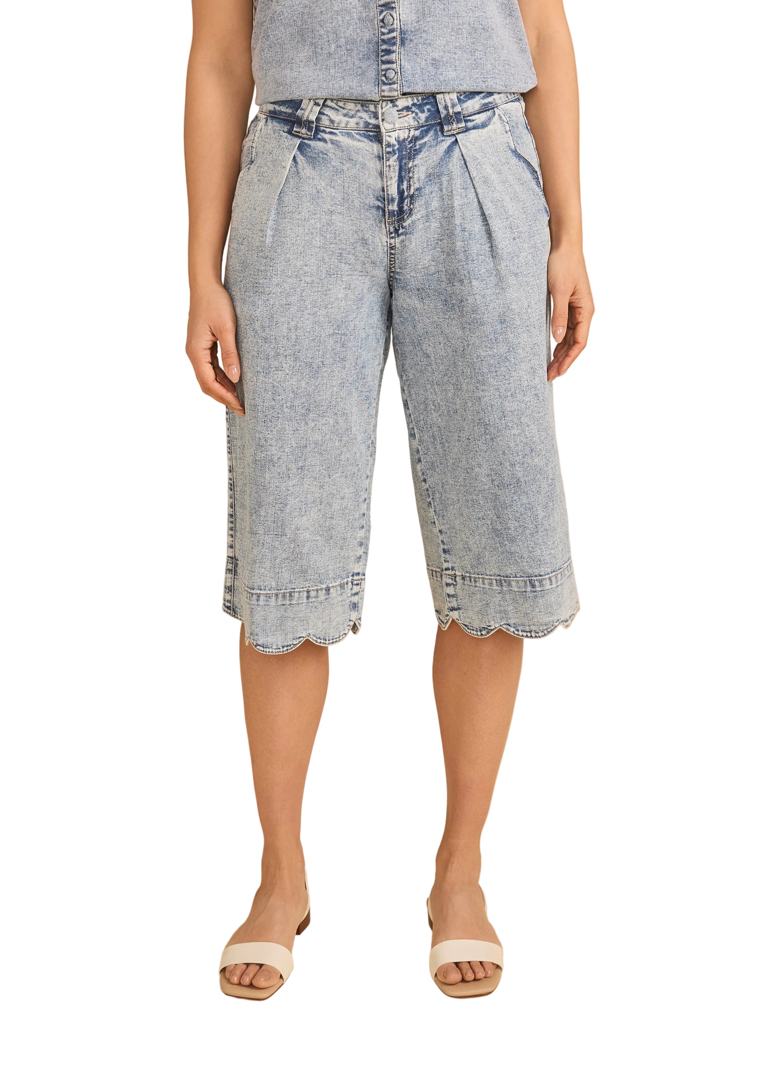 FDJ French Dressing Olivia Wide leg Gaucho (2460092)(Pale Wash )