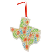 Flower and Vine Texas Shape with  Icons Ornament (FVORN01)