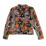 APNY Grey Multi Printed Demin Jacket