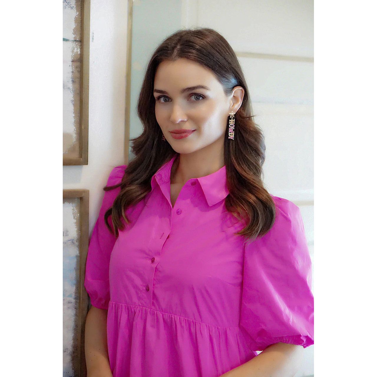 Canvas HOWDY Star Enamel Drop Earrings (24999E-MU)