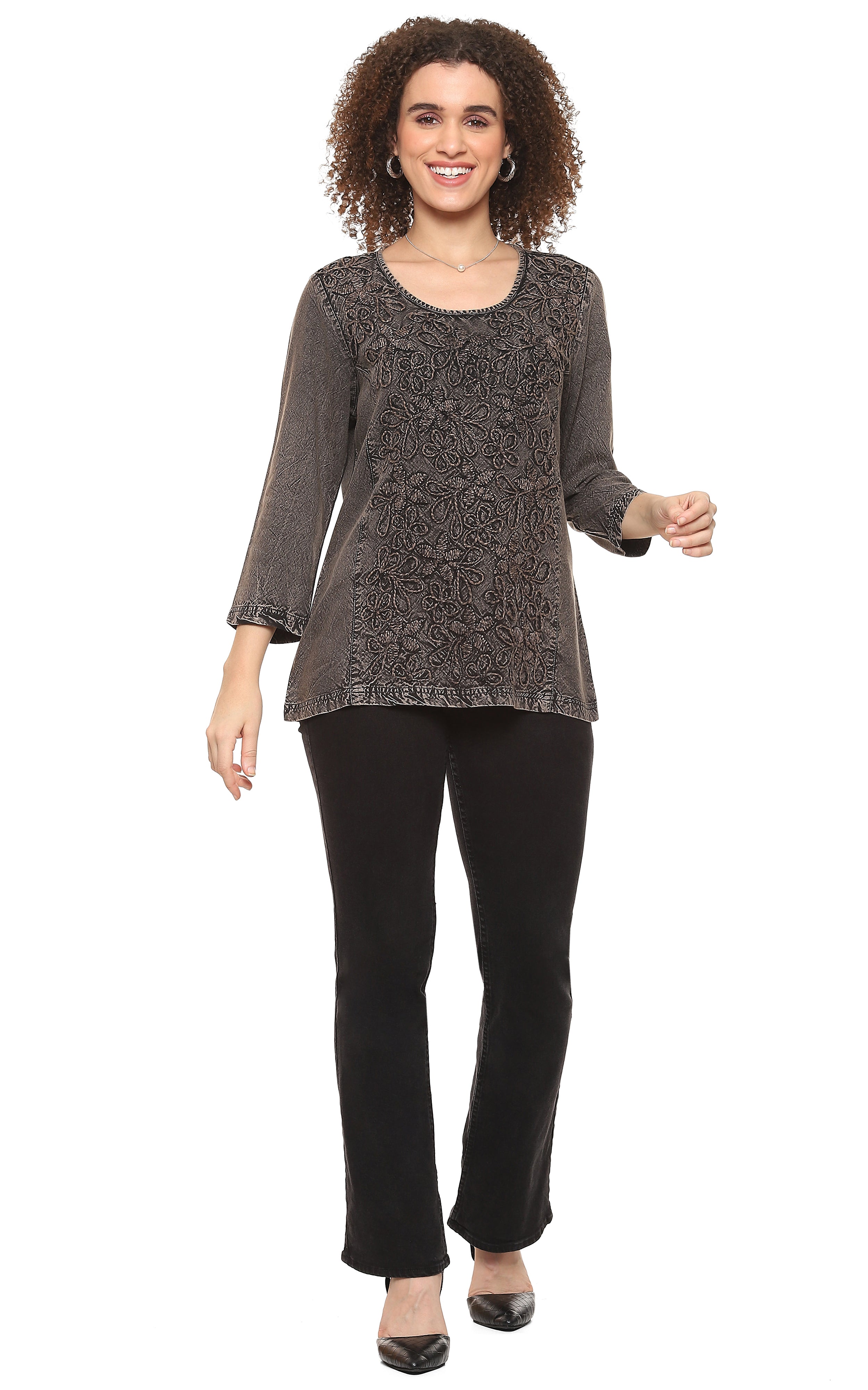 Parsley & Sage Keeley Top (Stone)(24F561C)