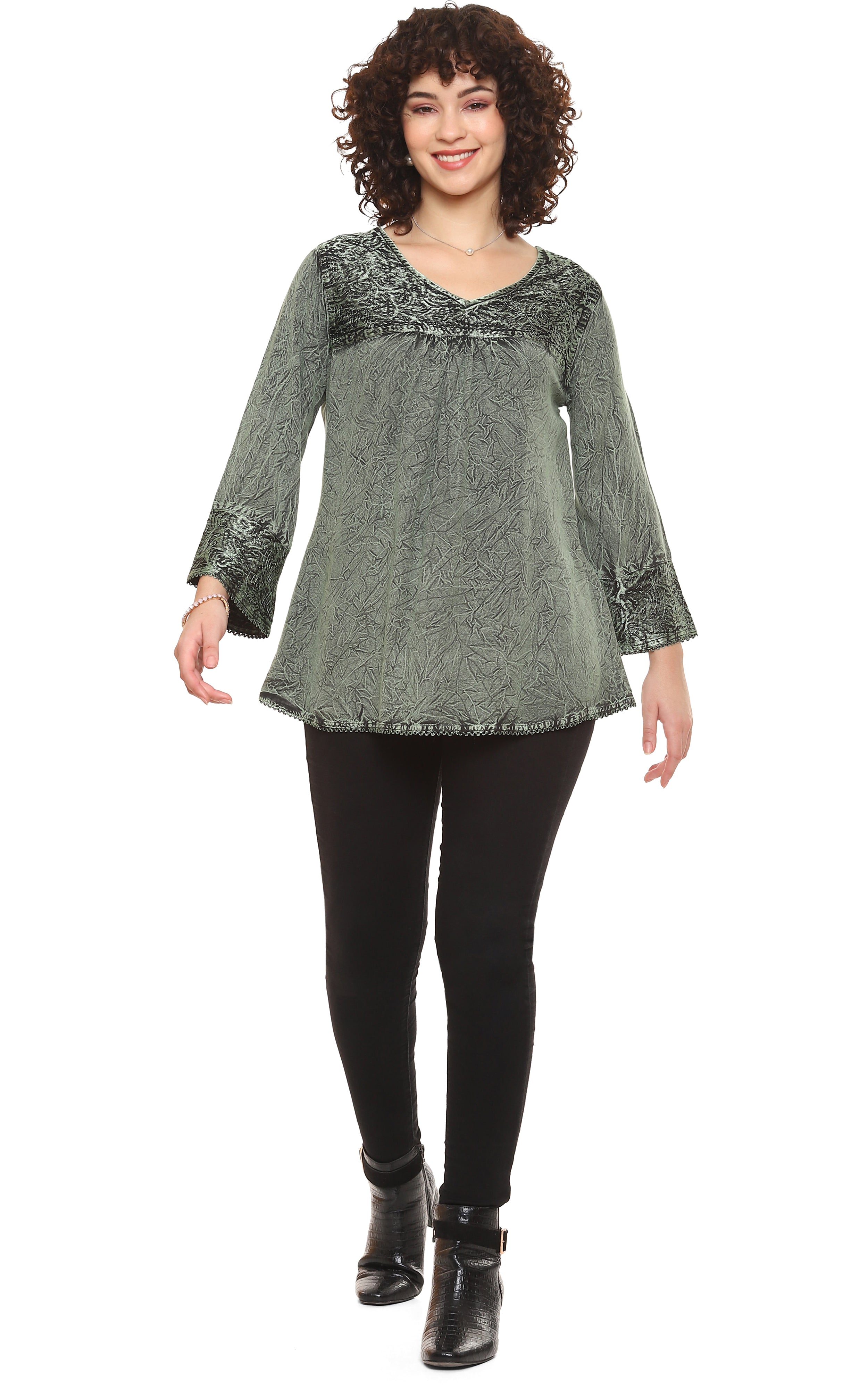 Parsley & Sage Sarita Top (24F580C) (Green)