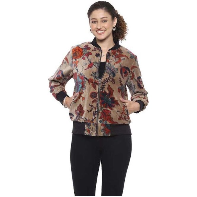 Parsley & Sage Darcey Fall Floral Pocket Jacket (24W228E25)
