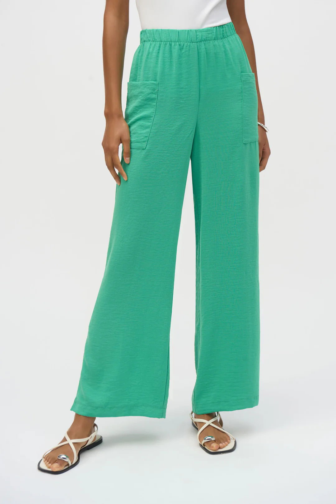 Joseph Ribkoff GauzePull on Pant (252049)(Garden Green )