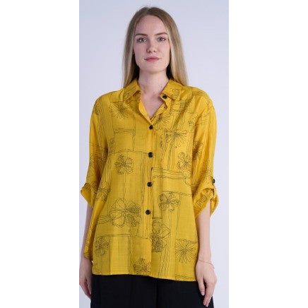 Shana Sketch Print Shirt