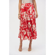Joseph Ribkoff Red Creme Skirt