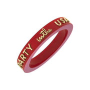 Canvas Party in the USA Resin Bangle (25256B-RD) RED
