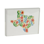 Flower and Vine Texas Shape Full of Wildflowers Boxed Card Set (FV080)(8 Cards)