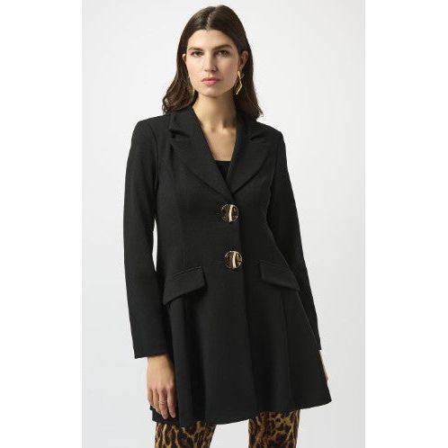 Joseph Ribkoff Chic Tailored Black Coat