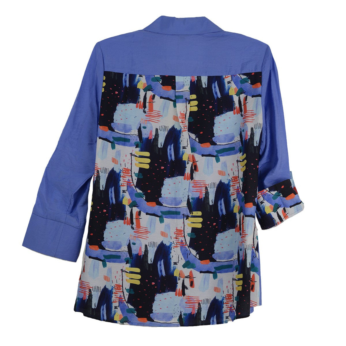 Shana Print Back Pocket Shirt (PURP)