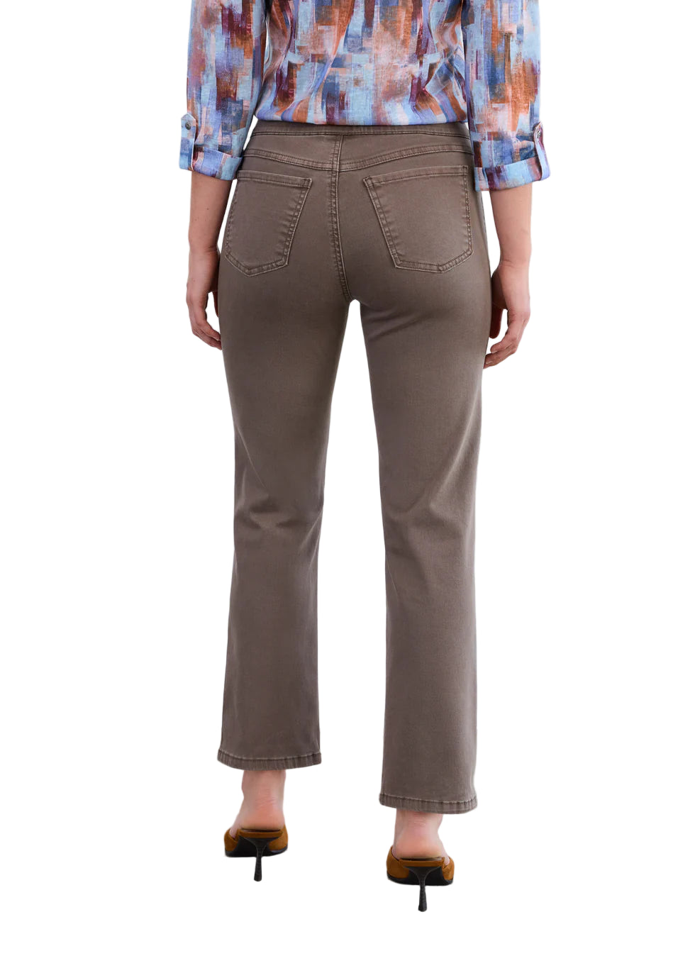 FDJ French Dressing Pull-on Straight Ankle Jeans (2531511)(Taupe)