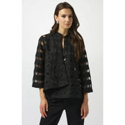 Joseph Ribkoff Burnout Grid Black Jacket
