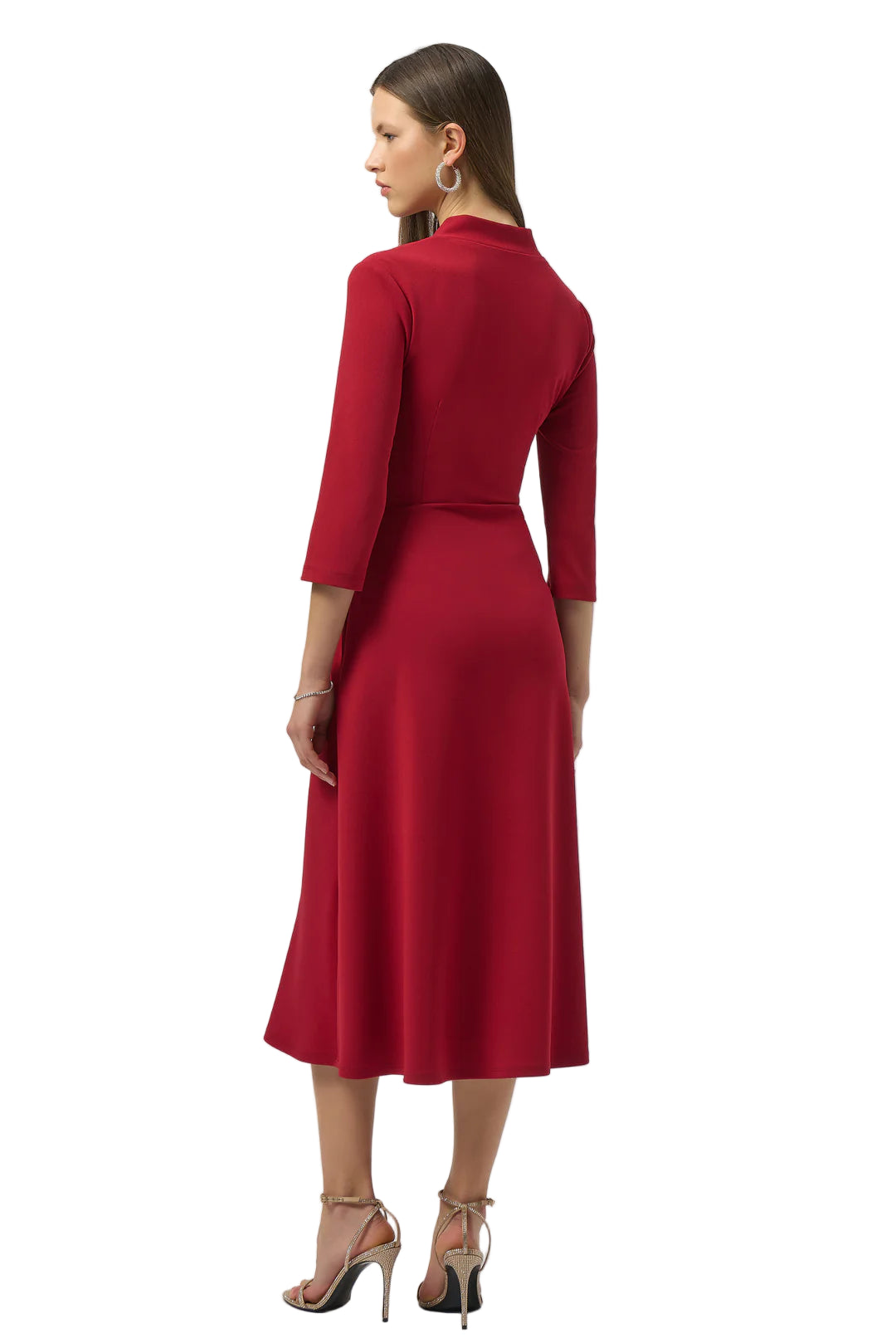 Joseph Ribkoff Scuba Crepe Fit and Flare Dress (254127) (Cherry)