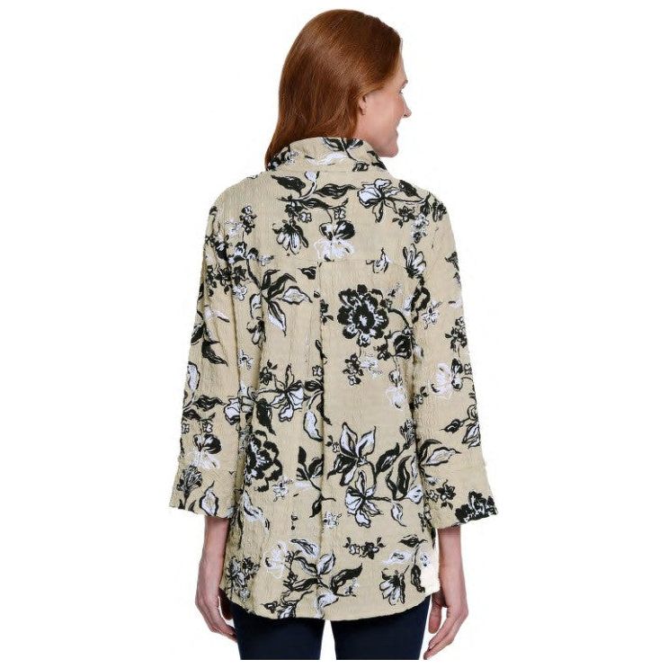 Ali Miles Print Woven Pucker Tunic (A25614BM)