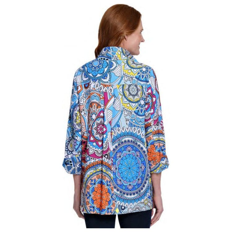 Ali Miles Woven Print Tunic (A25621BM)