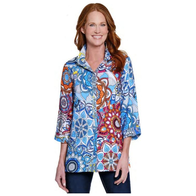Ali Miles Woven Print Tunic (A25621BM)