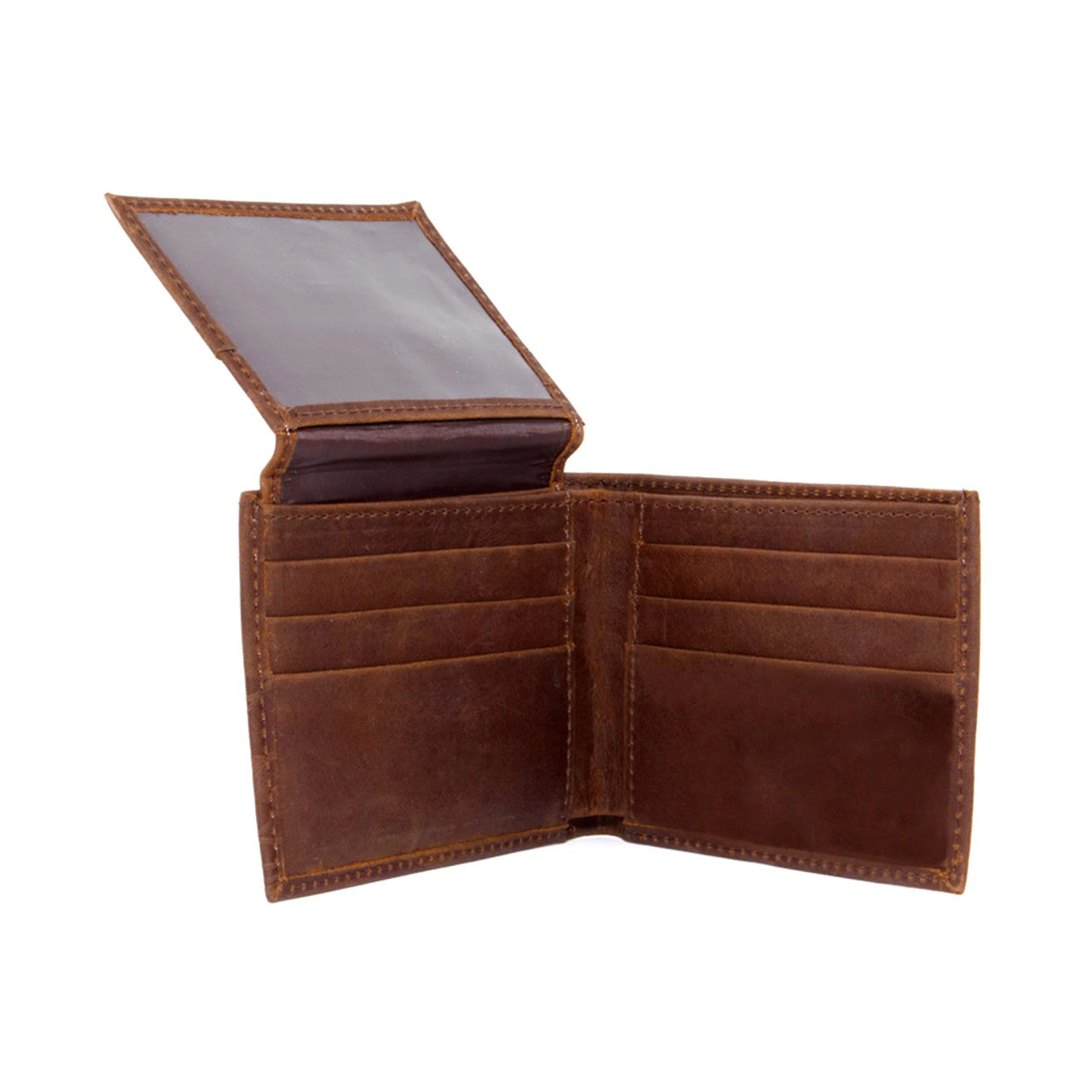 Texas Longhorn Brown Bi-Fold leather Wallet (2570)