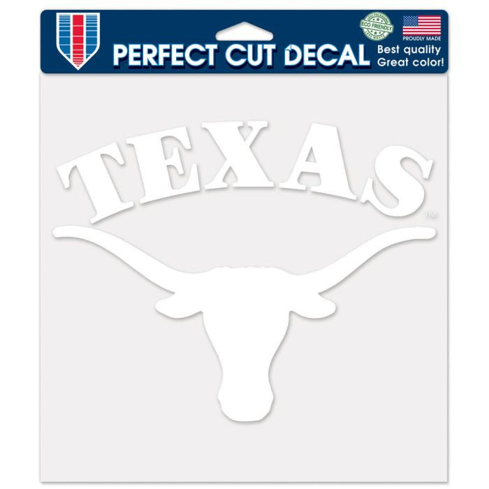 Texas Longhorn 8 X 8 Arch TEXAS Over Logo Decal (25805061) WHT