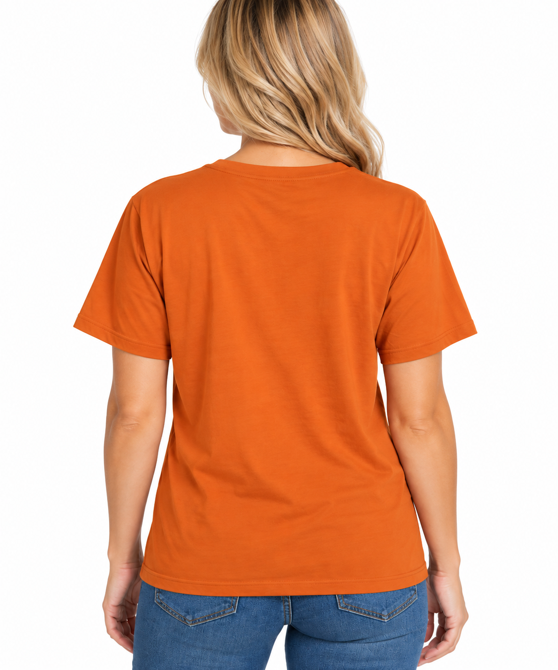 Texas Longhorn Ladies Silver Puff Longhorn Tee (Burnt orange)(C6039475-675)