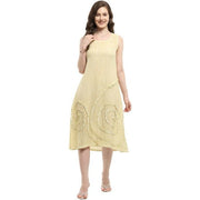 Parsley & Sage Tatum Solid Sand Long Dress