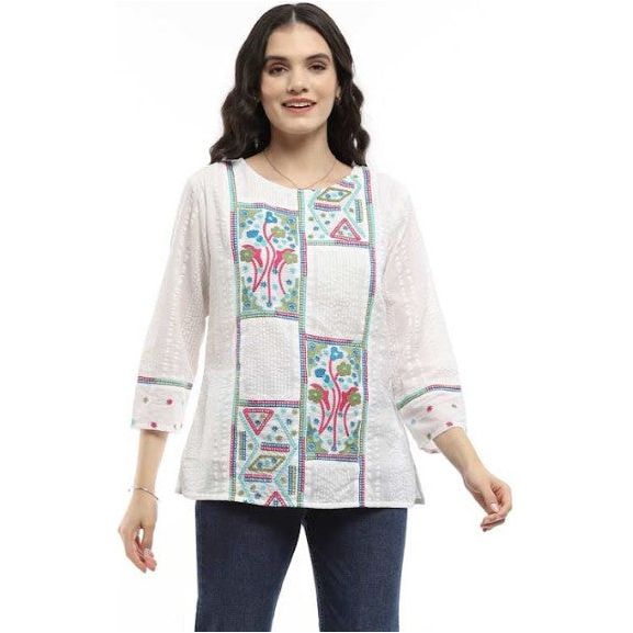 Parsley & Sage Norma Embroidered Top