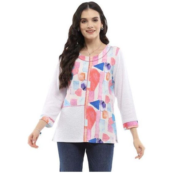 Parsley & Sage Tracy Watercolor Print Top