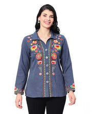 Parsley & Sage Victoria Embroidered Shirt (25W252G)