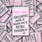 Iced Coffee With A Double Shot Of Retail Therapy Vinyl Sticker